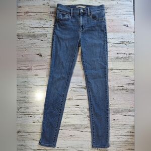 Levi's 720 High Rise Super Skinny Blue Denim Jeans Size 26W 30L